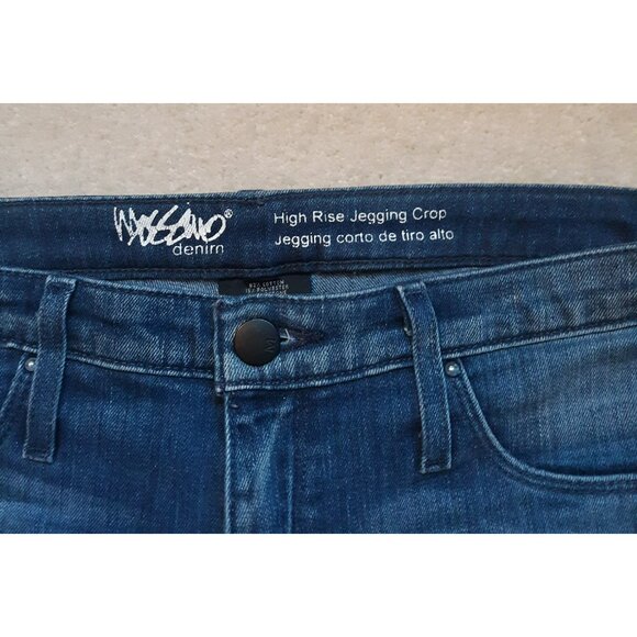 MOSSIMO High Rise Power Stretch Jegging Crop Jeans Medium Blue Size 4 - Picture 3 of 7
